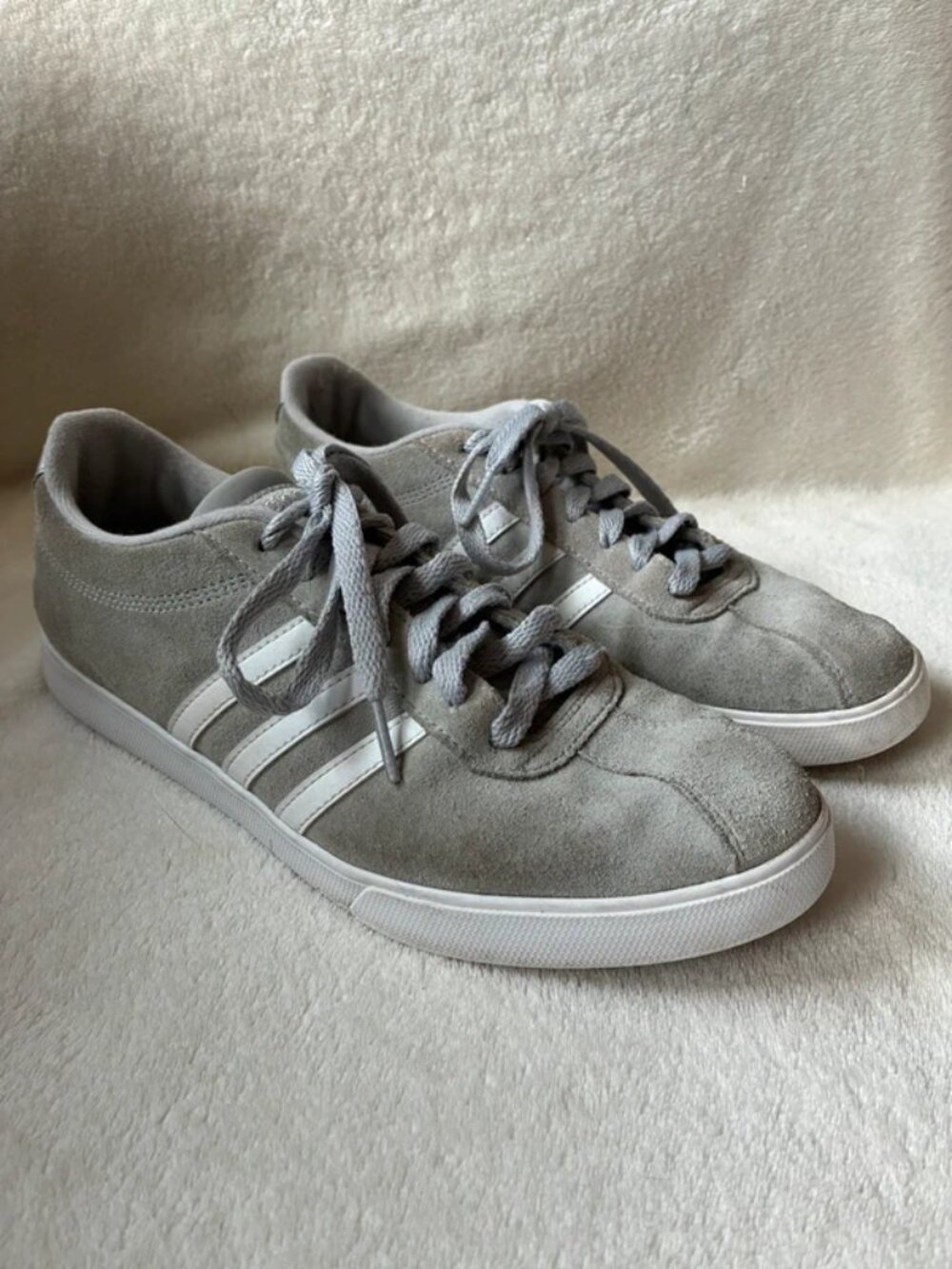 Adidas Courtset Ortholite Float Grey Suede Retro Sneakers US 8